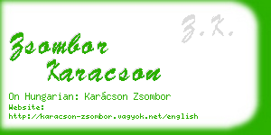 zsombor karacson business card